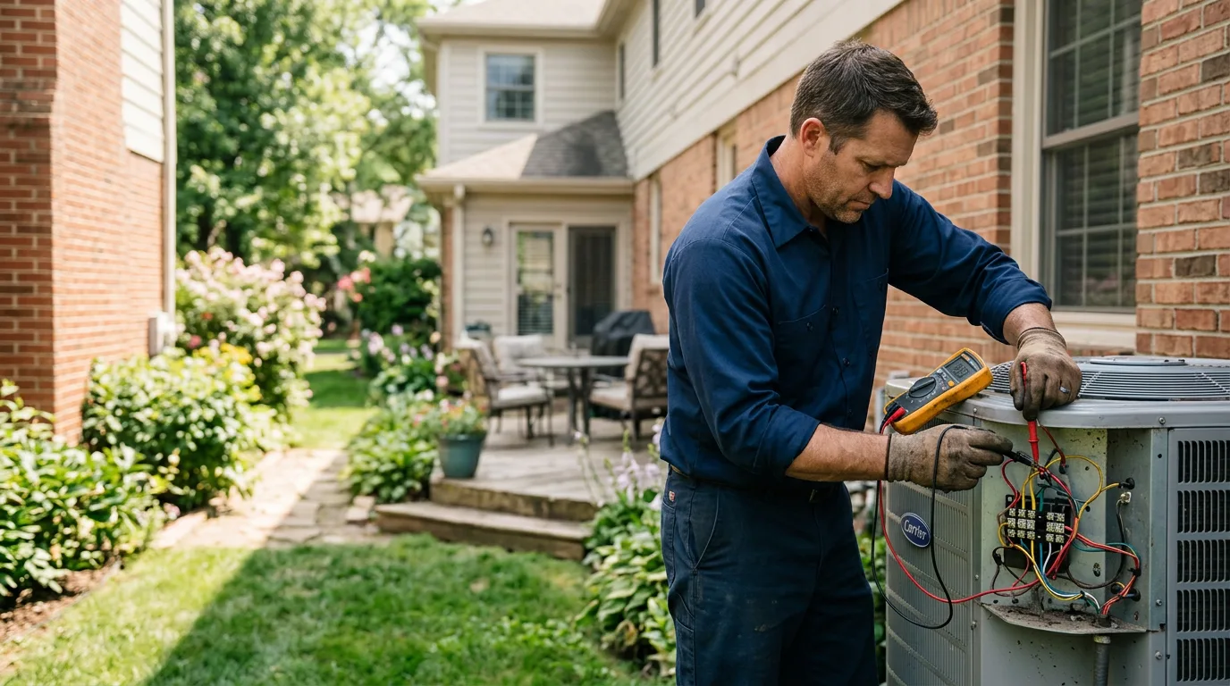 HVAC technician working near Eagle, ID
